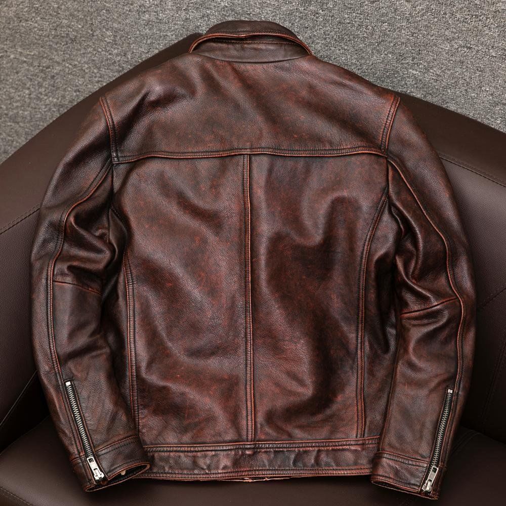 Kacob | Men's Faux Leather Field Jacket – Utility Pocket Collared Jacket