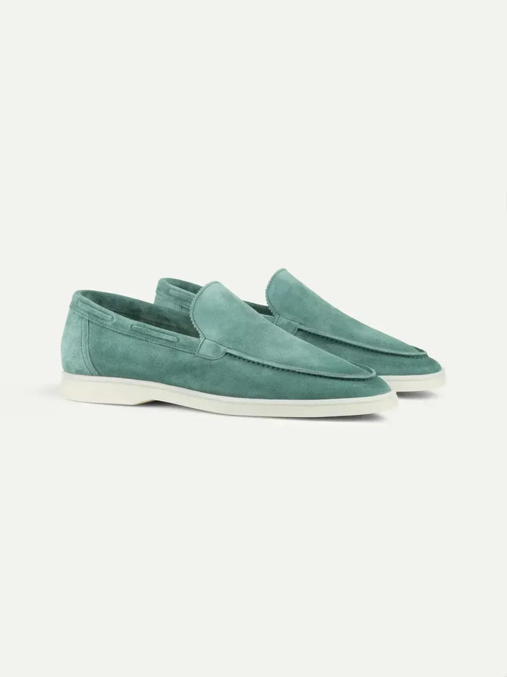 Mocassino Classico in Suede Blu Apple