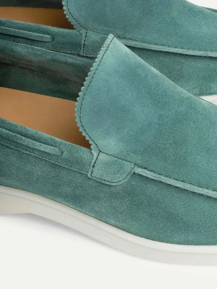 Mocassino Classico in Suede Blu Apple
