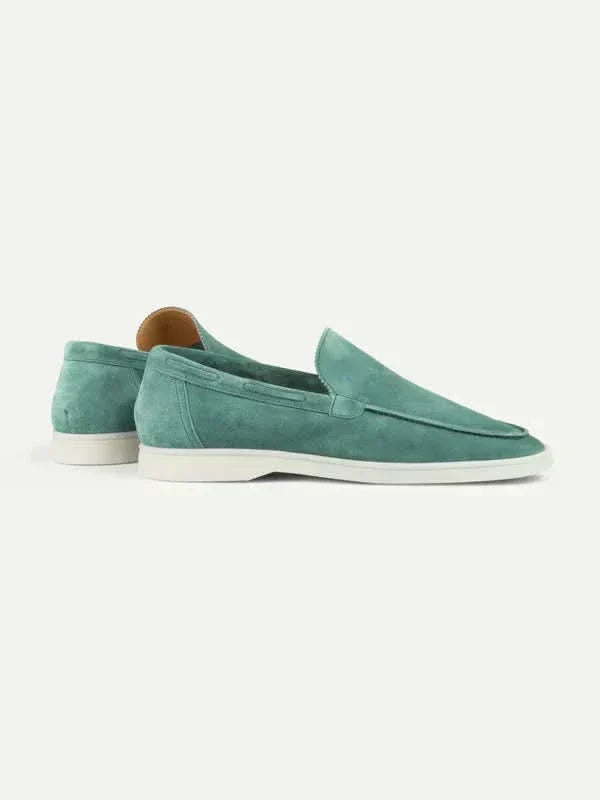 Mocassino Classico in Suede Blu Apple