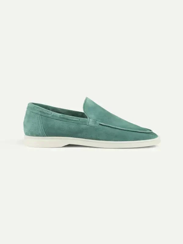 Mocassino Classico in Suede Blu Apple