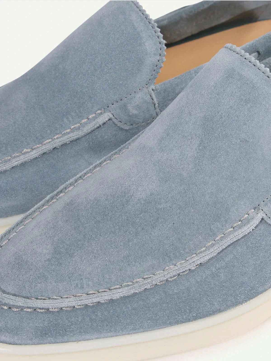 Mocassino Classico in Suède Azzurro Baby
