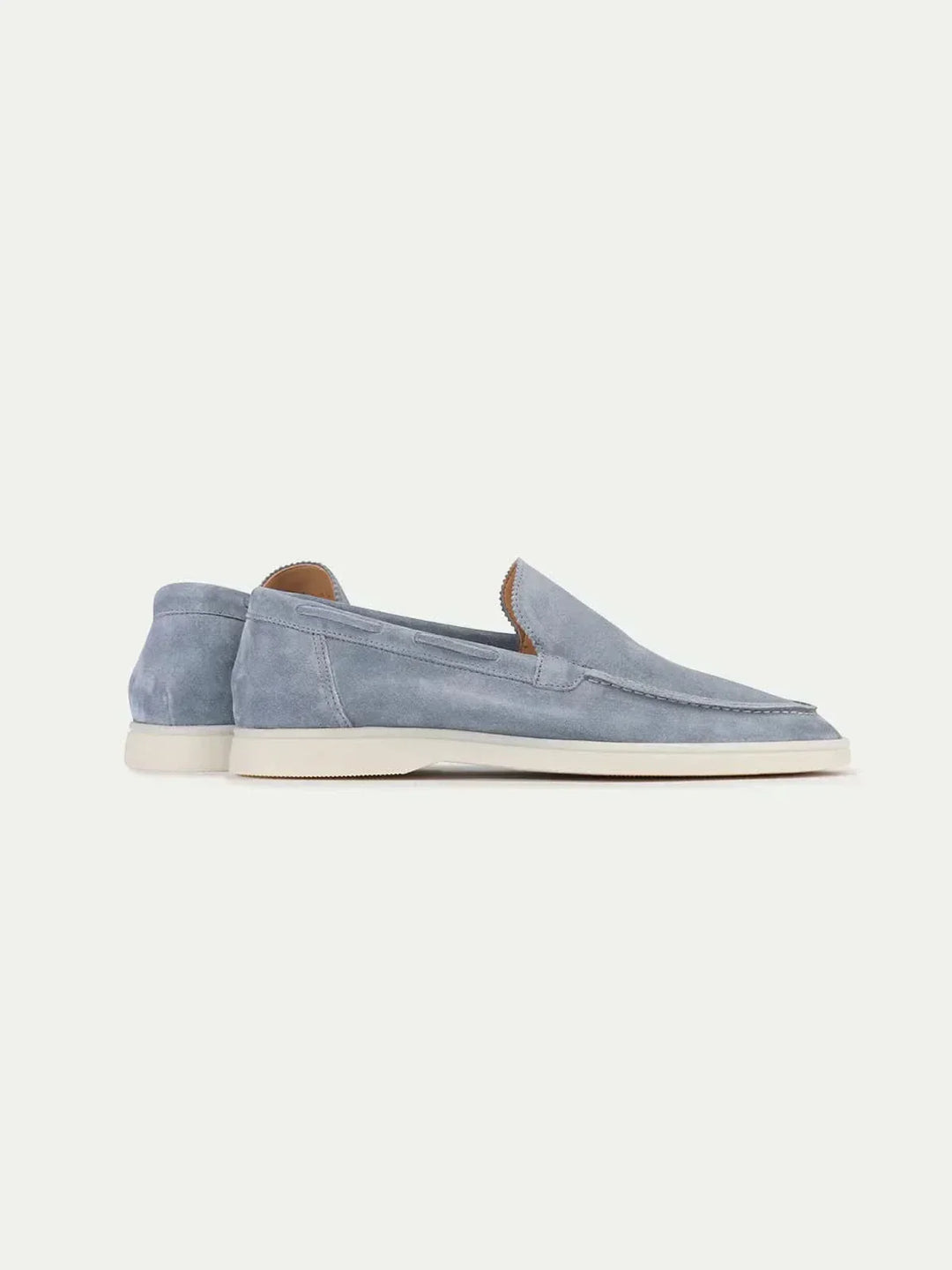 Mocassino Classico in Suède Azzurro Baby