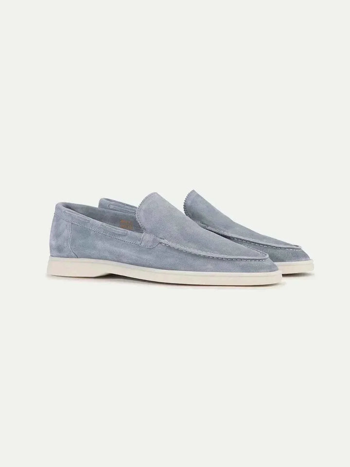 Mocassino Classico in Suède Azzurro Baby