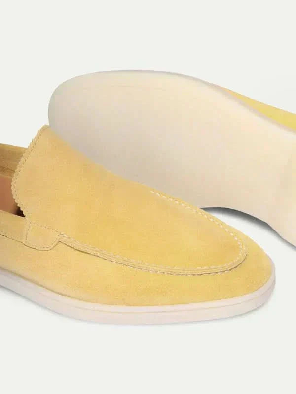 Mocassino Classico in Camoscio Giallo Agrume