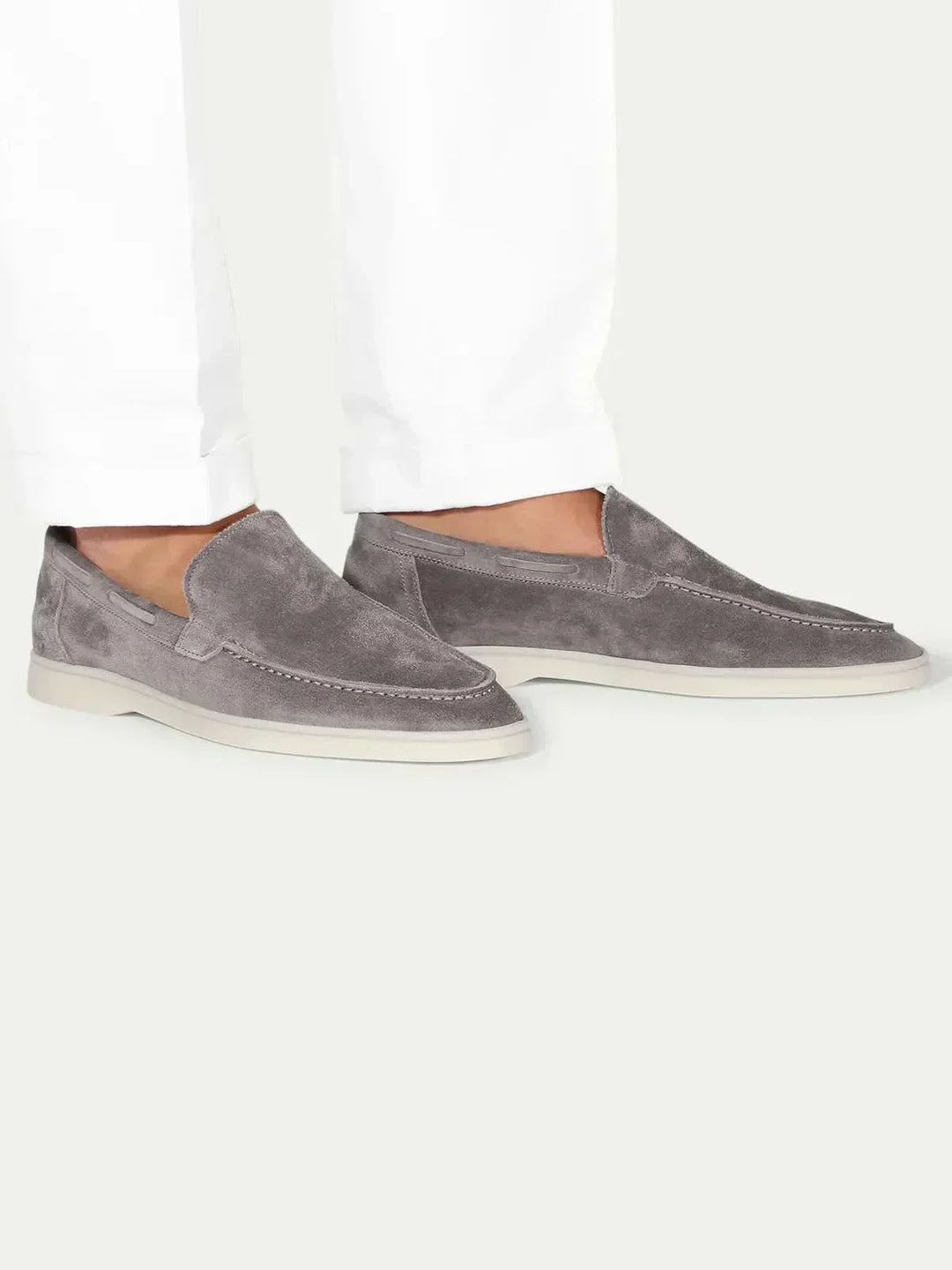 Mocassino Classico in Suede Grigio