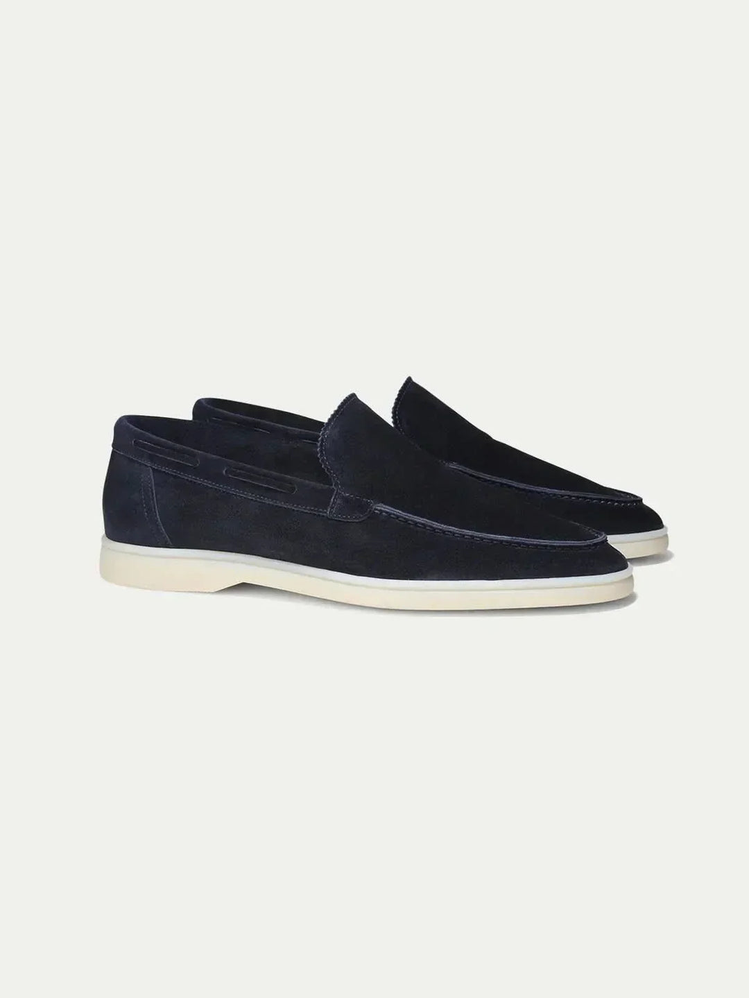 Mocassino Classico in Pelle Scamosciata Blu Navy
