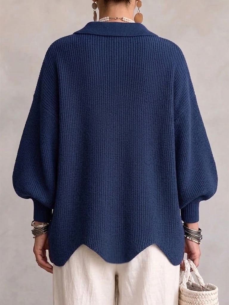 Cardigan Oversize con Bottoni Dorati Ortensia – foto 5