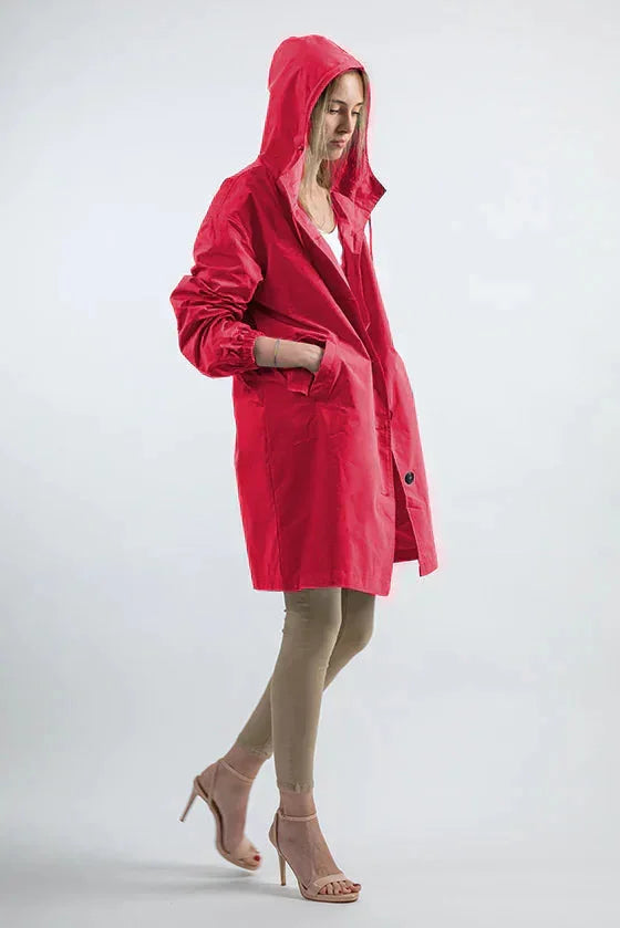 Oversized water-resistant windbreaker