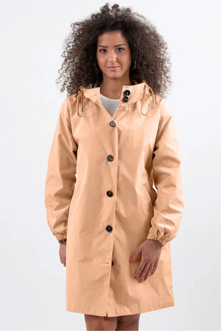 Oversized water-resistant windbreaker