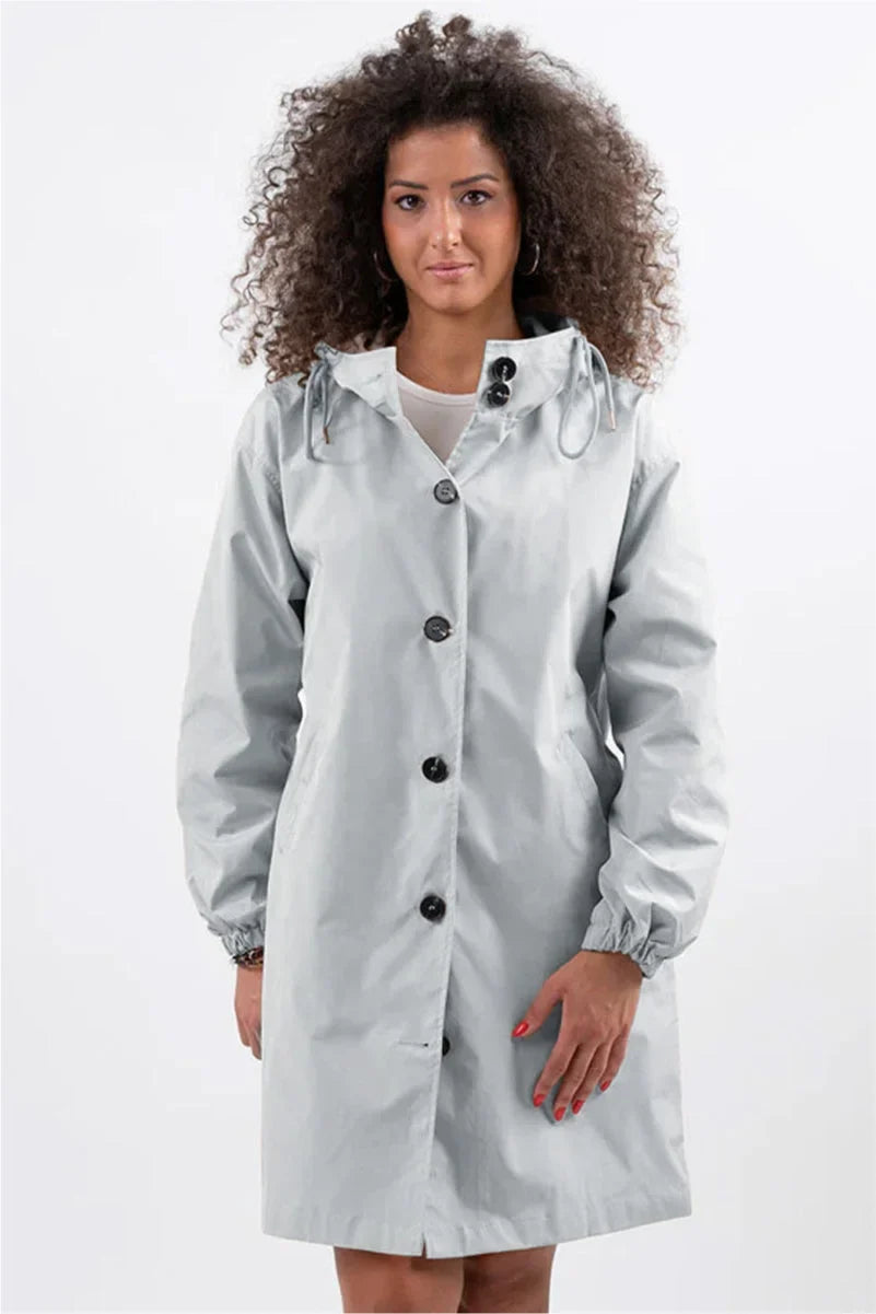 Oversized water-resistant windbreaker