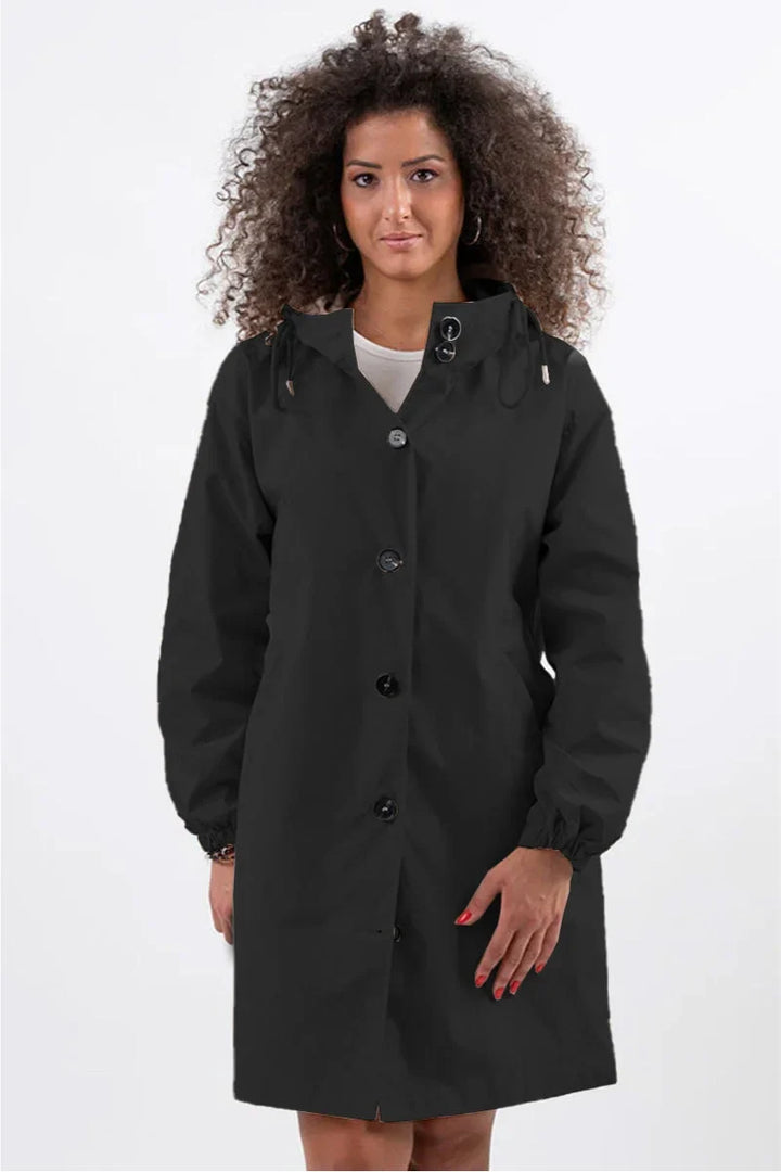 Oversized water-resistant windbreaker
