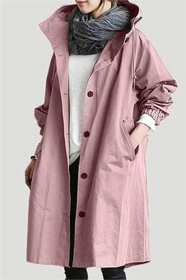Oversized water-resistant windbreaker
