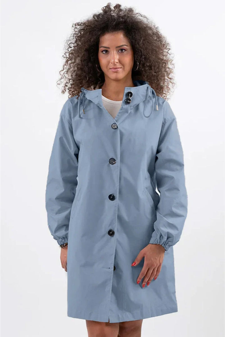 Oversized water-resistant windbreaker