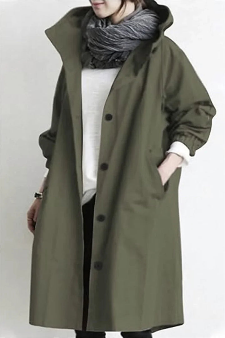 Oversized water-resistant windbreaker