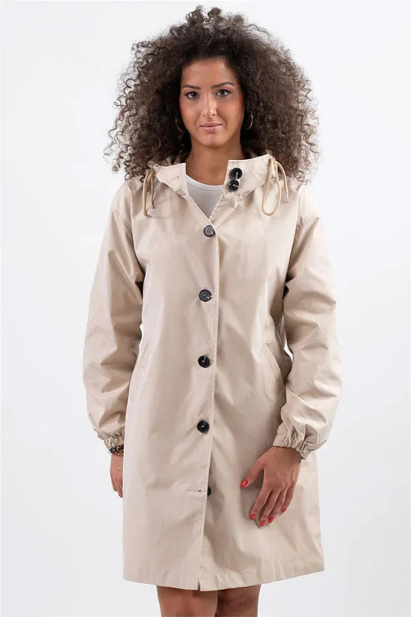Oversized water-resistant windbreaker