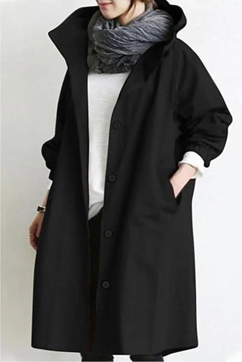 Oversized water-resistant windbreaker