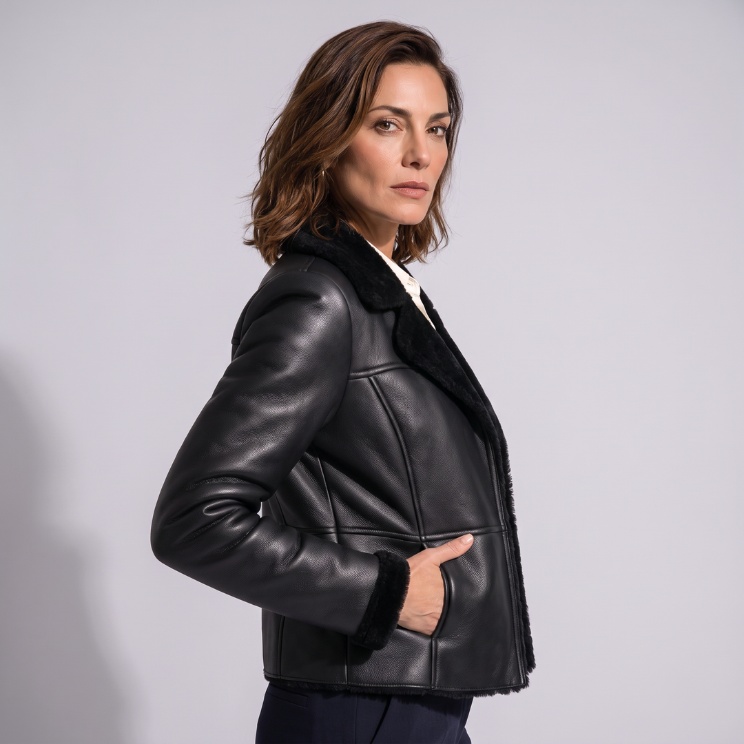 Women's Genuine Leather Jacket - Sabine