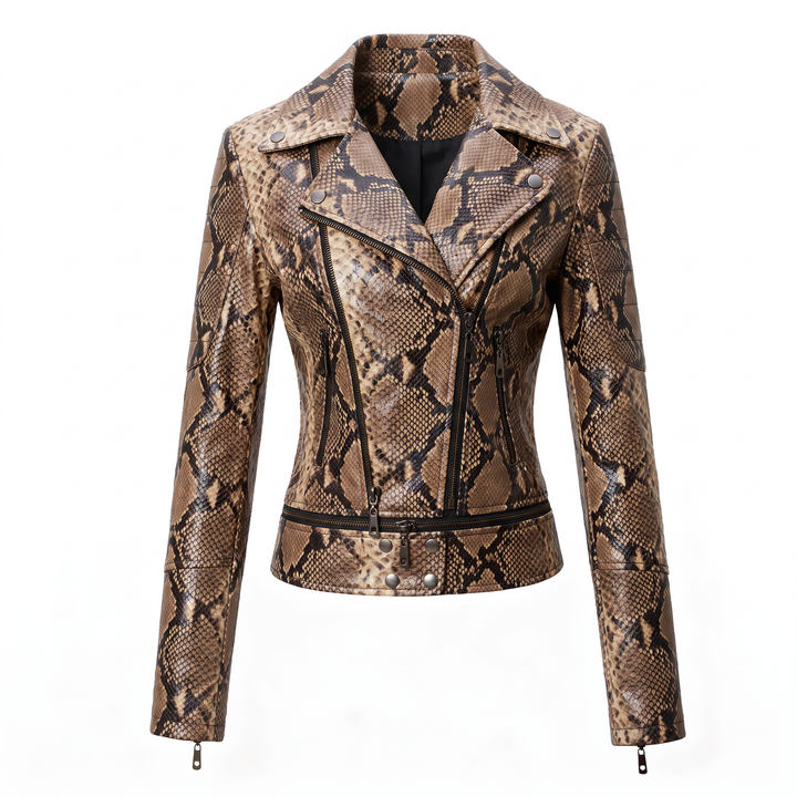 Women's Genuine Leather Jacket - Flame