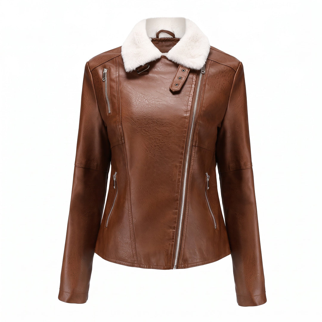 Women's Genuine Leather Jacket - Larkspur