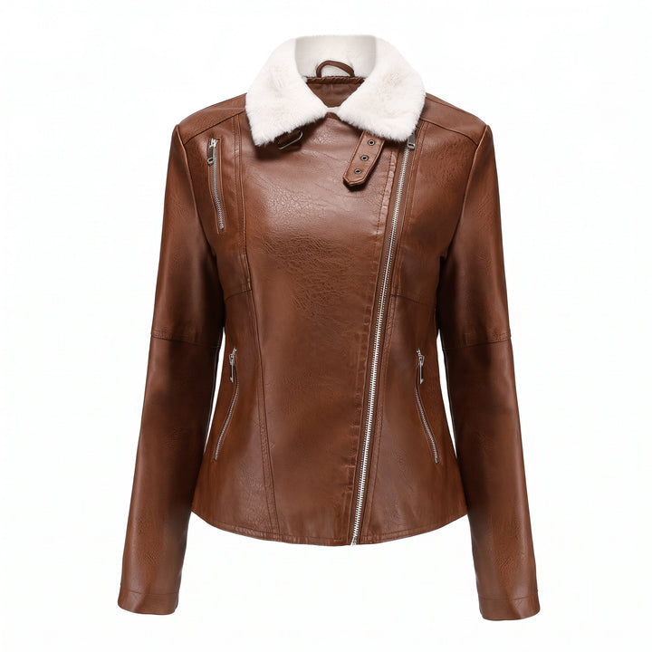 Women's Genuine Leather Jacket - Larkspur