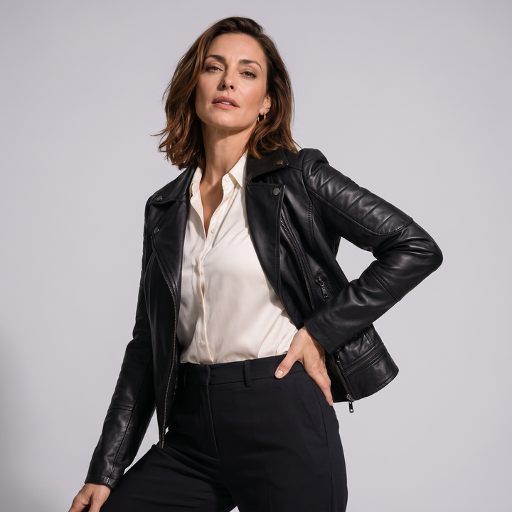 Women's Genuine Leather Jacket - Flame