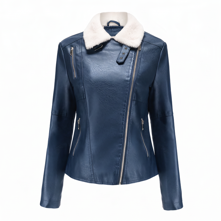 Women's Genuine Leather Jacket - Larkspur
