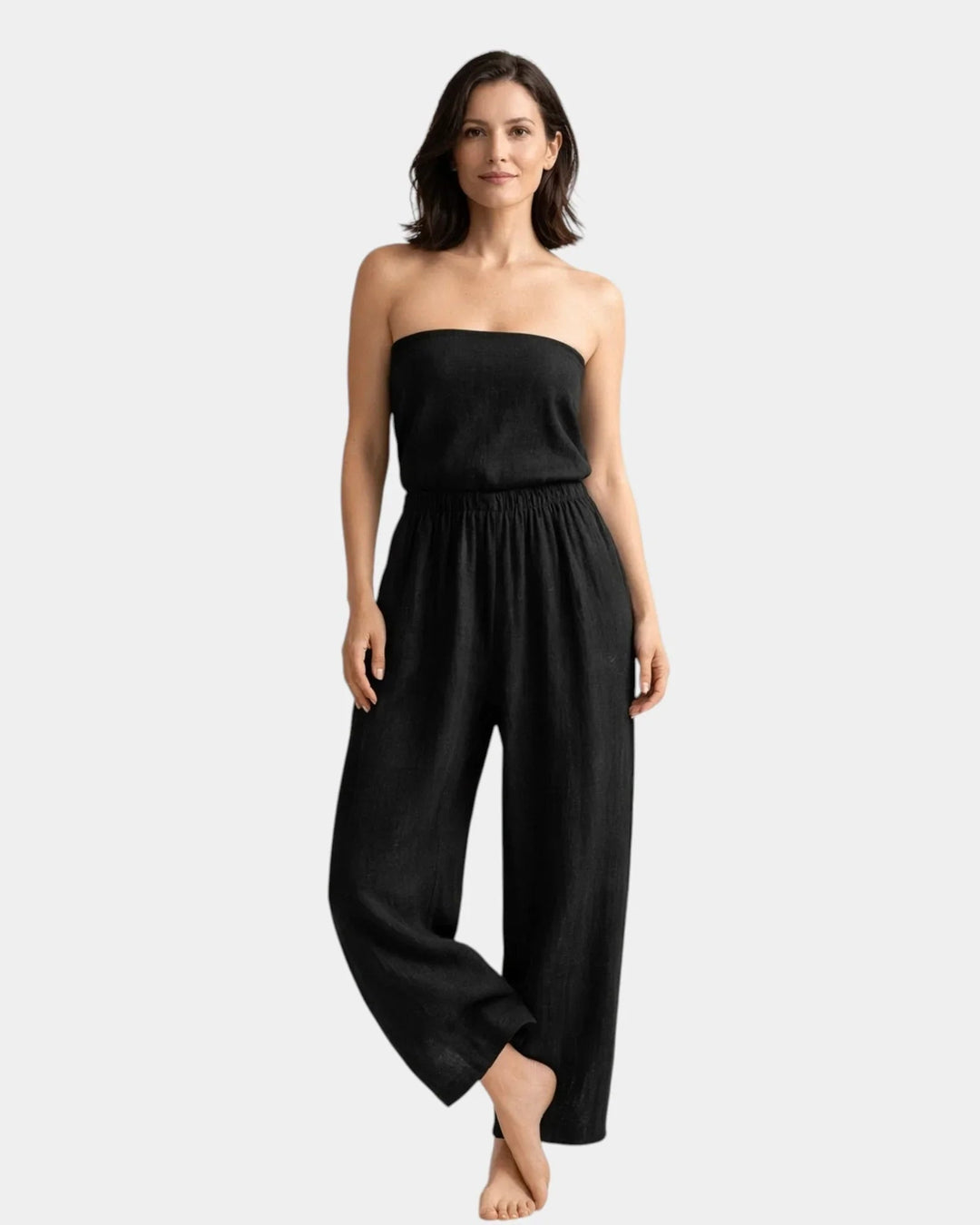 Pantaloni in Cotone e Lino Alix – foto 3