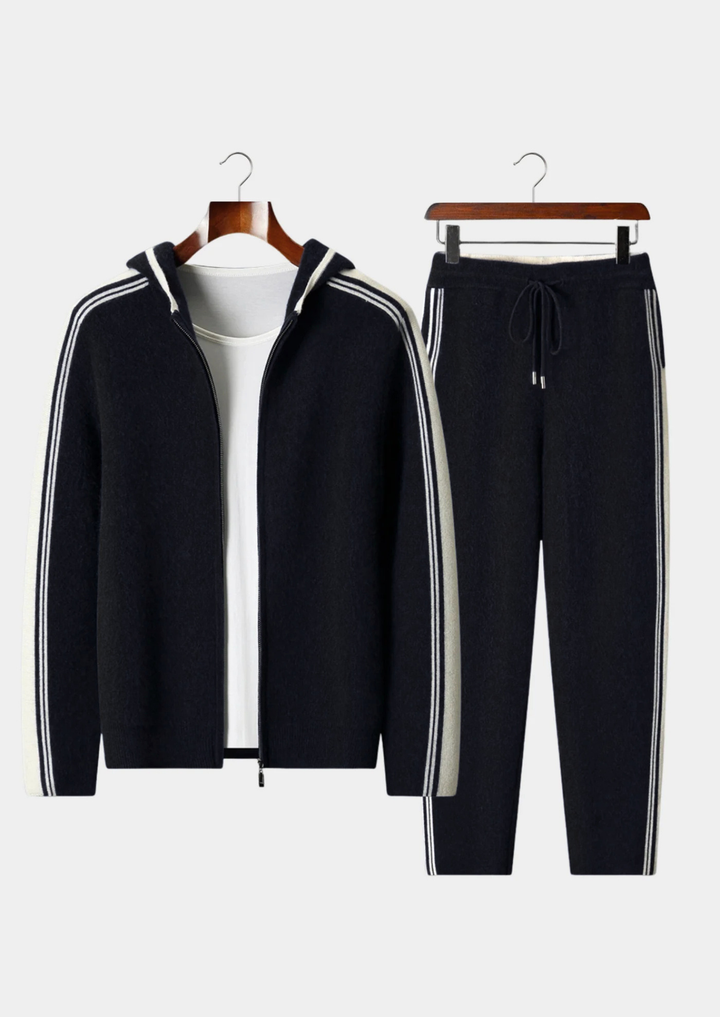 Set Damien in pura lana merino extra fine nera