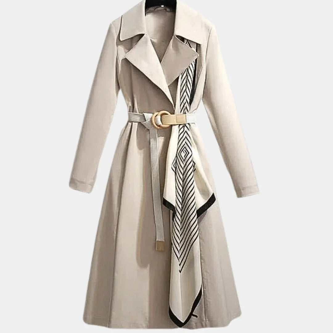 Women's Belted Classic Midi Trench Coat